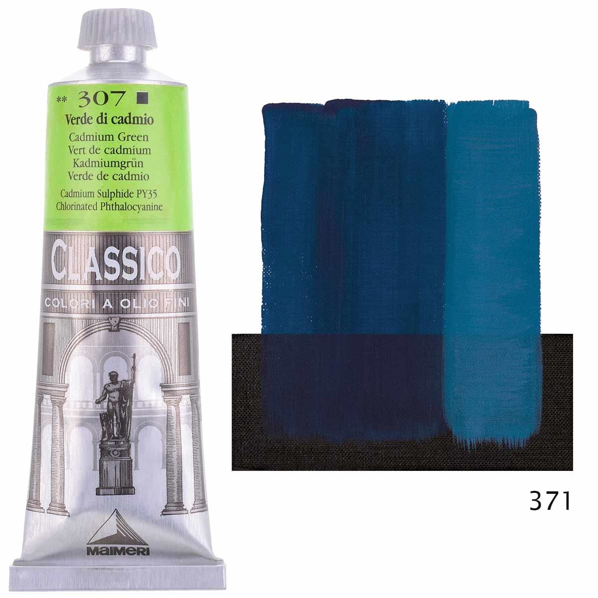 Maimeri 371 – Colore A Olio Classico Blu Cobalto Scuro, Tubo 20 Ml